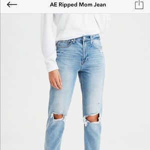 AE ripped mom jean
